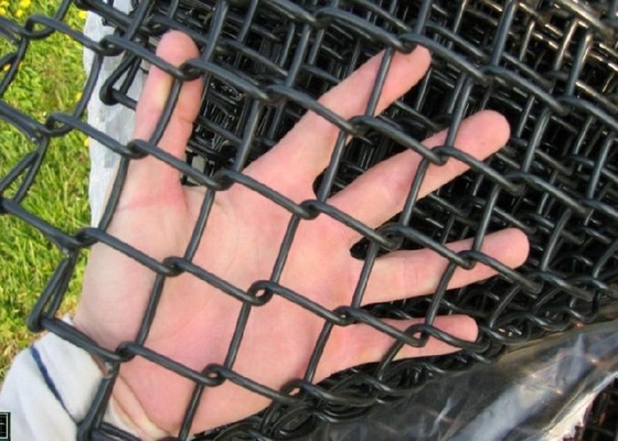 Schwarzes PVC beschichtete den wasserdichten Drahtdurchmesser Kettenglied-Mesh Fences 1mm-7mm