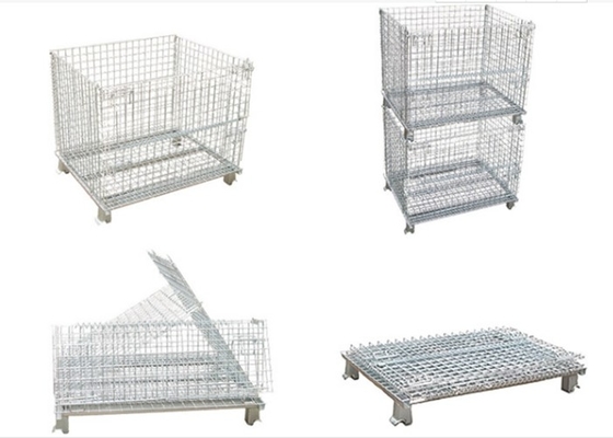 Quadratisches Loch Durchmessers zusammenklappbaren Drahtes Draht-Mesh Storage Containerss 6mm
