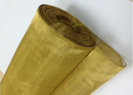 Dekorativer Messingmaschendraht SWG37 50X50 Mesh Golden/gelbe Farbe