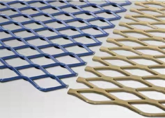 Aluminiumstreckmetall Mesh Sheet Diamond Shaped Patterns ISO9001 genehmigte