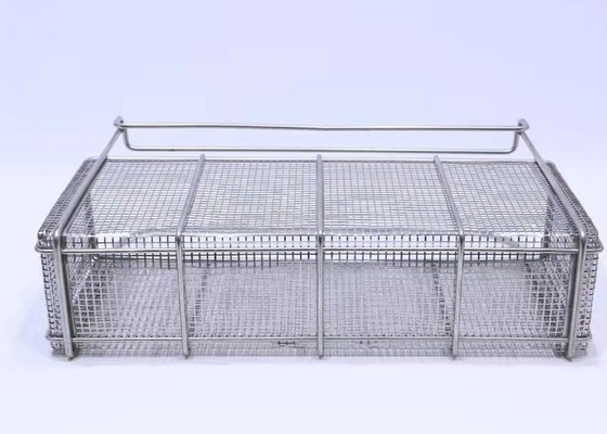 Draht-Mesh Storage Basket Sterilization Medical-Desinfektion der hohen Temperatur rechteckig
